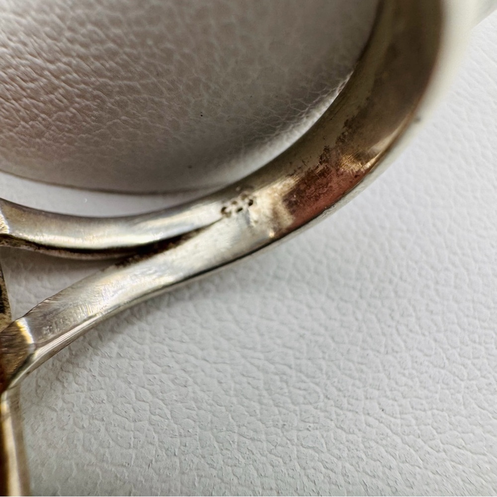 S925 Peruvian Pink Opal Rectangle Ring - image 2